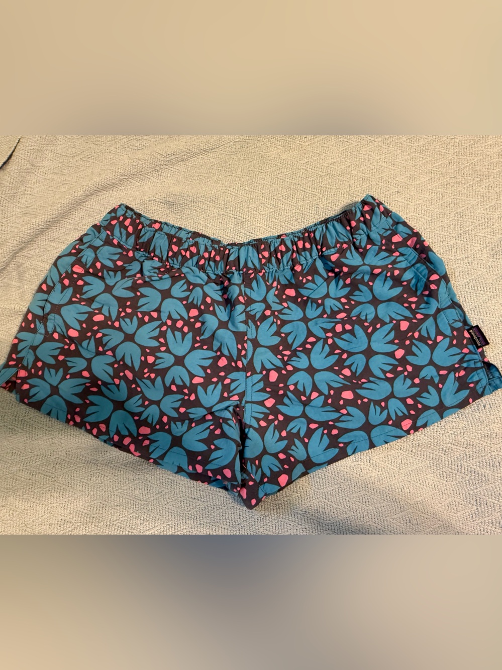 Patagonia Teal & Pink Floral Athletic Shorts